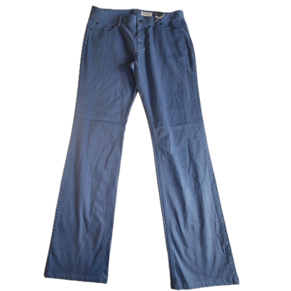 J HILBURN Chino Pants Mens 37 x 36  Blue Twill 5 Pocket Stretch NEW